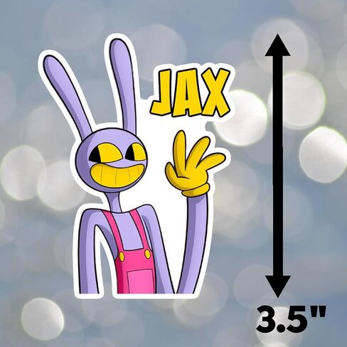 3.5" Amazing Digital Circus Jax rabbit Laminated Laptop Stickers. Sizes in pictures Gift for friends and family perfect for mug tumbler laptop kindle tablet pc and more in Kuwait