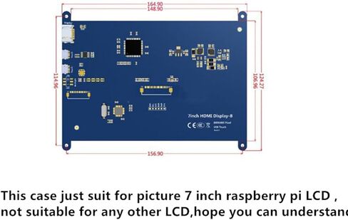 غلاف أمامي وخلفي + قاعدة + براغي لشاشة لمس LCD Raspberry Pi 2 B مقاس 7 بوصة in Kuwait