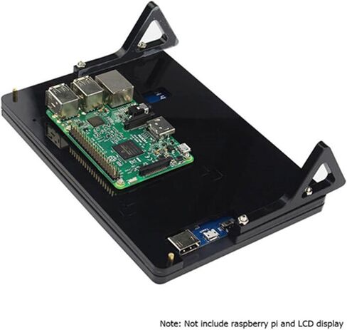 غلاف أمامي وخلفي + قاعدة + براغي لشاشة لمس LCD Raspberry Pi 2 B مقاس 7 بوصة in Kuwait