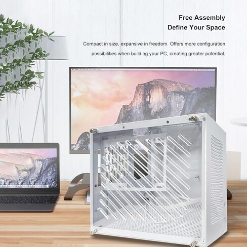 حقيبة كمبيوتر Docooler مع لوحة جانبية من الأكريليك، تدعم اللوحة الأم MATX ITX/وحدة معالجة الرسومات 280 مم، حقيبة كمبيوتر مدمجة متينة مع مساحة تجميع مجانية in Kuwait