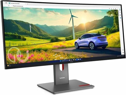 Lenovo ThinkVision P34WD-40 شاشة LED منحنية 34 بوصة Class UWQHD - 21:9 - أسود Eclipse in Kuwait