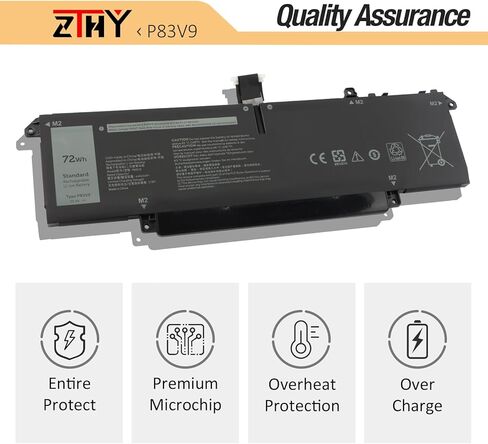 ZTHY P83V9 Laptop Battery Replacement for Dell Precision 5470 5480 5490 Series P154G P154G001 P154G002 0CDTT2 0YXP8T CDTT2 YXP8T 15.4V 72Wh 4442mAh 4-Cell in Kuwait