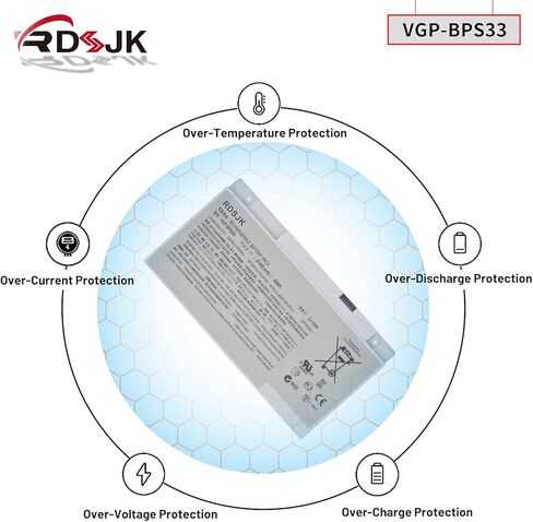 VGP-BPS33 BPS33 Laptop Battery for Sony Vaio SVT-14 SVT-15 T15 T14 Series SVT14126CXS SVT14127CH SVT141290X SVT141A11L SVT15115CXS SVT15113CDS SVT1511ACXS SVT1511A11L SVT15112CXS SVT151190X 11.4V 43Wh in Kuwait