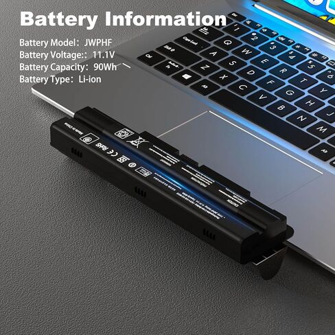 R795X 90Wh XPS L702X L701X L501X L502X L401X L702X استبدال بطارية الكمبيوتر المحمول لبطارية Dell XPS JWPHF WHXY3 J70W7 312-1127 312-1123 453-10186 in Kuwait