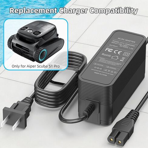 استبدال شاحن 29.4 فولت لـ Aiper Scuba S1 Pro 25.2 فولت بطارية ليثيوم أيون لاسلكية روبوتية لحمام السباحة مكنسة كهربائية محول الطاقة in Kuwait