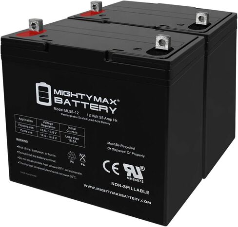 بطارية مايتي ماكس UB12550 12V 55Ah SLA AGM تحل محل بطارية 8A22NF - عبوتان in Kuwait