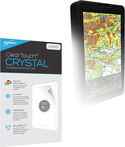 واقي شاشة BoxWave متوافق مع Naviter Oudie N - ClearTouch Crystal (عبوتان)، غلاف فيلم عالي الدقة - يحمي من الخدوش in Saudi Arabia