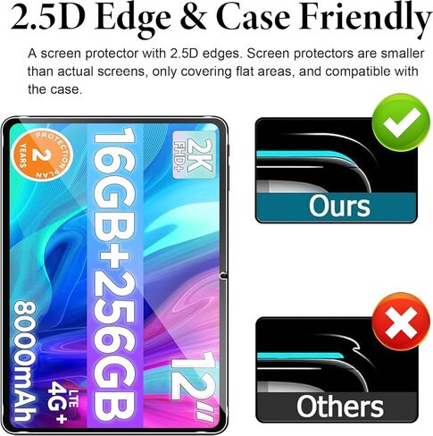 Murmure [2 Pack Screen Protector for Callsky-Tab Ctab 12 Android Tablet 12 Inch/Callsky-Tab Ctab 12 Tablet 12 Inch, 9H Hardness [HD Clarity] Anti-Scratch Tempered Glass Screen Film in Kuwait