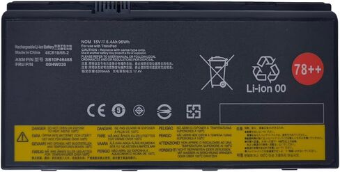 استبدال بطارية الكمبيوتر المحمول SB10F46468 00HW030 لجهاز Lenovo ThinkPad P70 P71 20ER 20ES 20HK سلسلة محطة العمل المتنقلة 01AV451 4X50K14092 5B10W13950 【15V 96Wh】 in Kuwait