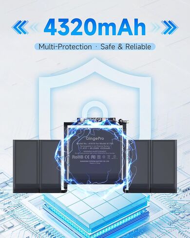 بطارية بديلة لجهاز MacBook Pro A1706 مقاس 13 بوصة (2016، 2017) A1819 in Kuwait