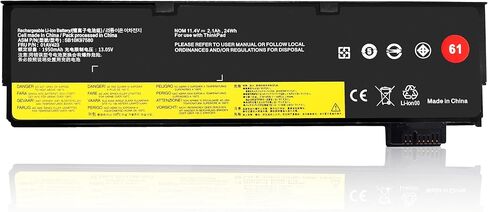 01AV423 01AV424 ThinkPad T470 بطارية الكمبيوتر المحمول SB10K97580 بديلة لجهاز ThinkPad T480 T470 T580 T570 P51S P52S A485 A475 TP25 Series، SB10K97597 01AV452 01AV422 للكمبيوتر. in Kuwait