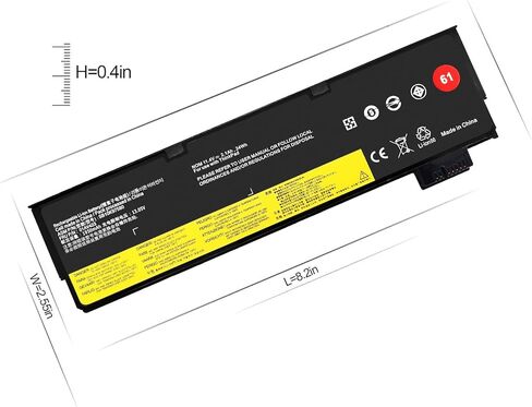 01AV423 01AV424 ThinkPad T470 بطارية الكمبيوتر المحمول SB10K97580 بديلة لجهاز ThinkPad T480 T470 T580 T570 P51S P52S A485 A475 TP25 Series، SB10K97597 01AV452 01AV422 للكمبيوتر. in Kuwait