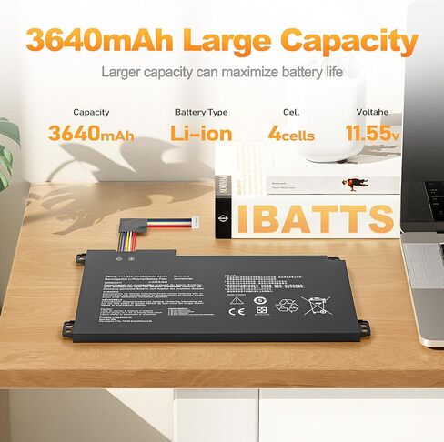 B31N1912 C31N1912 بطارية كمبيوتر محمول بديلة لـ ASUS VivoBook E410 E410MA E410M L410MA E410KA F414MA E510 E510M E510MA E510KA R522MA F414MA-EK1890WS L510MA-WB04، 11.55V 42Wh in Kuwait