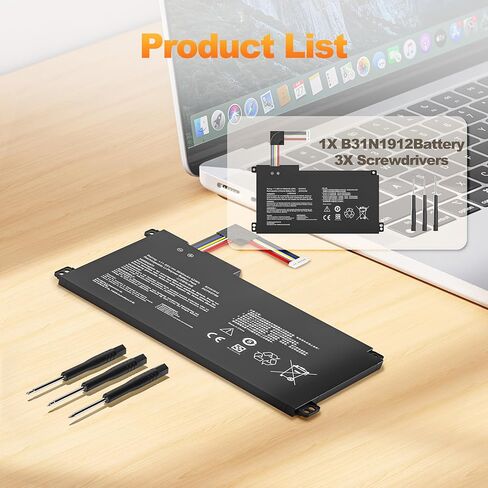 B31N1912 C31N1912 بطارية كمبيوتر محمول بديلة لـ ASUS VivoBook E410 E410MA E410M L410MA E410KA F414MA E510 E510M E510MA E510KA R522MA F414MA-EK1890WS L510MA-WB04، 11.55V 42Wh in Kuwait
