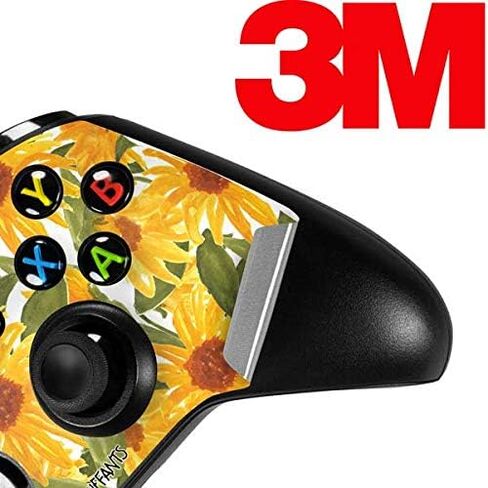 ملصق Skinit المخصص للألعاب متوافق مع وحدة تحكم Xbox One S - تصميم منتفخ مرخص رسميًا وتصميم قلوب مكسورة عباد الشمس in Kuwait