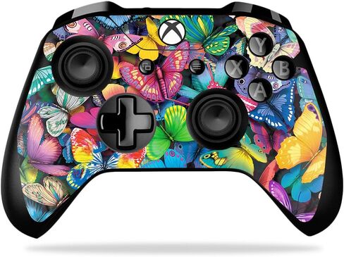 غلاف MightySkins متوافق مع وحدة تحكم Microsoft Xbox One X - حفلة الفراشة | غطاء مغلف من الفينيل واقٍ ومتين وفريد ​​من نوعه | سهل التطبيق والإزالة وتغيير الأنماط | صنع في الولايات المتحدة الأمريكية in Kuwait