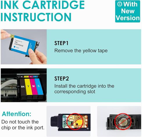 ZIPRINT Remanufactured Ink Cartridge Replacement for EPSON 232 Ink Cartridges Combo Pack Compatible with XP-4200 Printer Ink Cartridges WF-2950 XP-4205 WF-2930 Printer (232XL 6Pack) in Kuwait