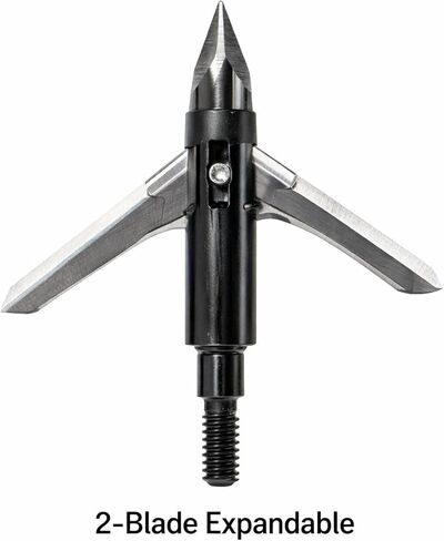 2-Blade Expandable Broadheads 100 Grain – Razor Sharp Steel Blades – Archery Hunting Broadhead – Pack of 3 in Kuwait