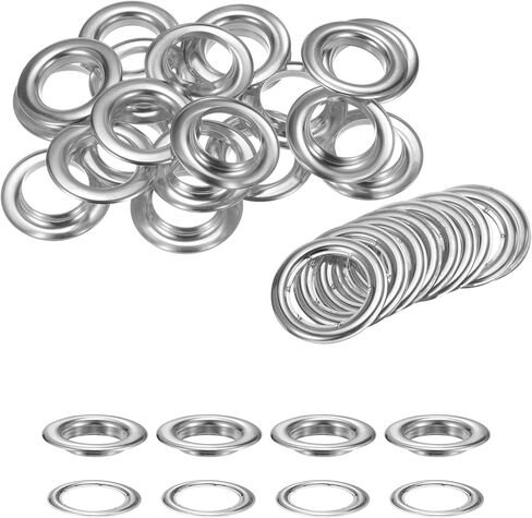 ثقوب نحاسية مقاس 3 مم مع حلقات من Trimming Shop، متينة ومقاومة للصدأ - حلقات مقاومة لدمى الأطفال، والمشروعات اليدوية، وتزيين الفنون والحرف اليدوية، وبطاقات الملابس (ذهبي وردي، 100 قطعة) in Saudi Arabia