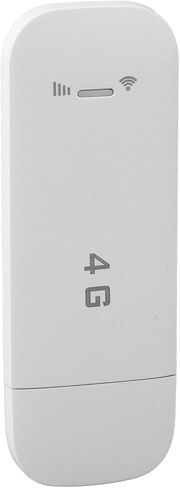 راوتر واي فاي USB 4G محمول مع فتحة بطاقة SIM لـ 10 أجهزة، وصول إلى الإنترنت عالي السرعة 4G LTE، توصيل وتشغيل تشفير WPA2 للمسافرين عن بعد (أبيض) in Kuwait