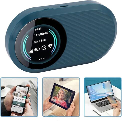 Generic 4G WiFi6 Mobile Router, 300Mbps High Speed Portable Hotspot with SIM Card Slot for 10 Devices, Compatible with Asia Europe USA Canada Mexico Brazil (US Standard) in Kuwait