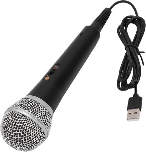 ميكروفون USB، ميكروفون سلكي احترافي، ميكروفون قلبي، صوت غني وواضح، اتصال USB قياسي مريح، توافق واسع بين الأجهزة للبث المباشر وألعاب الغناء in Kuwait