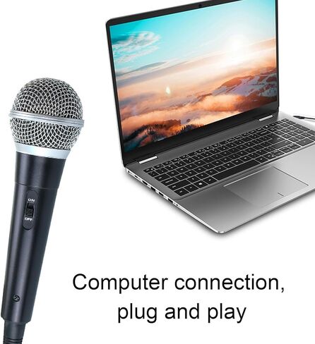 banapoy Wired USB Microphone, Universal Professional USB Condenser Microphone, Clear Rich Sound, Cardioid Vocal Mic for Live Streaming Singing Gaming in Kuwait