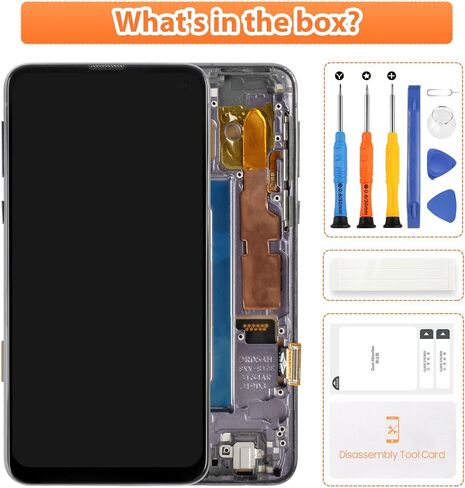 Not Original Screen for Samsung Galaxy S10E Screen Replacement for Samsung S10E LCD Screen SM-G970F, SM-G970U Touch Display Digitizer Assembly Repair Parts with Frame(Black No Fingerprint Function) in Kuwait