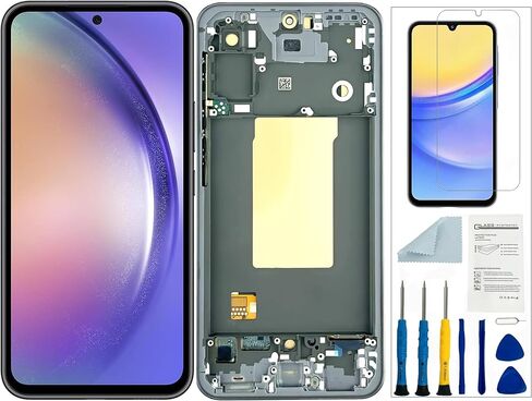 لاستبدال شاشة Samsung Galaxy A56 لشاشة Samsung Galaxy A566 LCD البديلة باللون الأسود مع إطار SM-A566B، A566E، A566B/DS أجزاء إصلاح تجميع شاشة اللمس in Kuwait