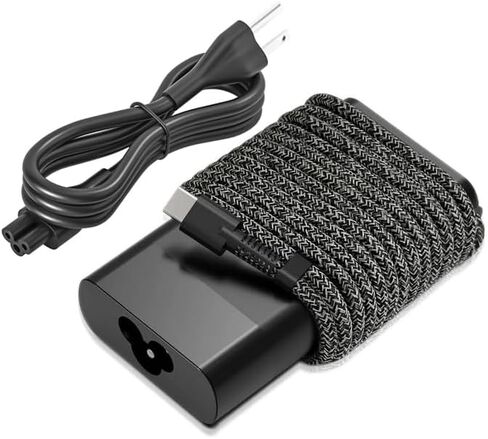 شاحن كمبيوتر محمول USB C بقوة 65 وات متوافق مع HP Omnibook 5/7/X/Ultra flip 14-fd0023dx 14-fp0013dx 16-au0005st 14-he0037nr 16-as0043dx Envy 17-da0013dx 17-da0047nr سلك محول الطاقة من النوع C in Kuwait