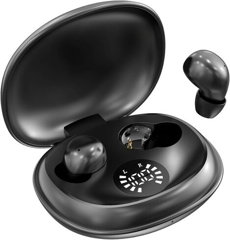 Invisible Mini Sleep Earbuds,Ultra-Light Comfort Fit Sleep Headphones for Side Sleepers,Mini Noise Blocking Sleep Earphones,Bluetooth 6.0 Wireless Earbuds for Sleeping, Working,Sports(Black) in Kuwait