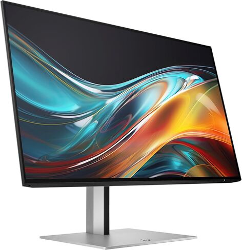 HP Series 7 Pro 724pf 24" FHD IPS Monitor with 4-Way adjustability, Anti-Glare, Flicker Free, VESA Mount (100mm), Displayport, HDMI & Dockztorm USB Port Expander, Black/Silver (8X530AA#ABA) 2 Pack in Kuwait