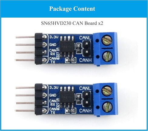(2 قطعة) لوحة إرسال واستقبال SN65HVD230 CAN لتوصيل MCUs بشبكة CAN، Pinout متوافق مع PCA82C250، حماية ESD، وحدة اتصال CAN Bus، 3.3 فولت in Kuwait