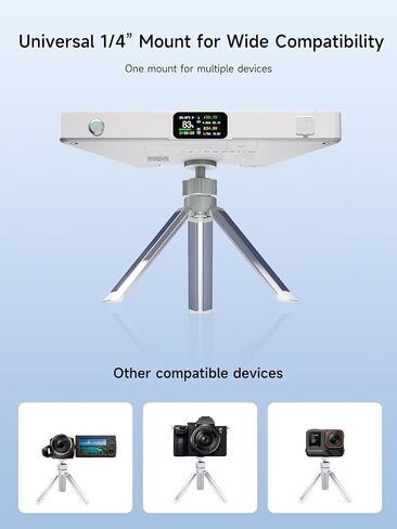 Tripod Stand with 1/4" Screw, 360° Adjustable Portable Tripod, Compact Desktop Stand for Starlink Mini System, Travel & Outdoor Use in Kuwait