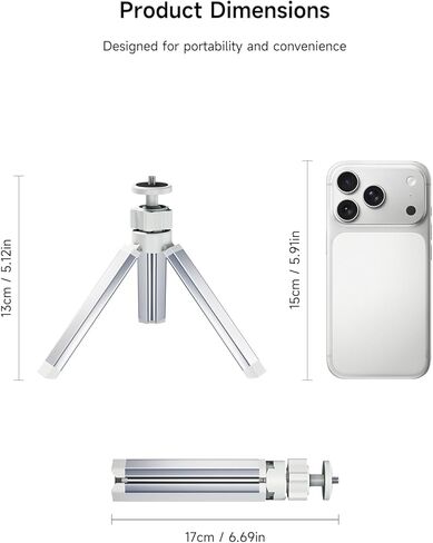 Tripod Stand with 1/4" Screw, 360° Adjustable Portable Tripod, Compact Desktop Stand for Starlink Mini System, Travel & Outdoor Use in Kuwait