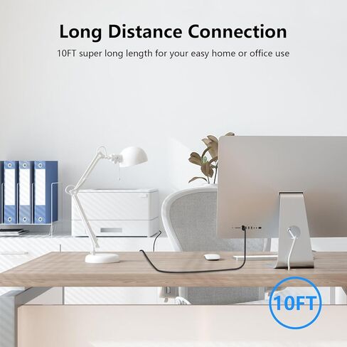 كابل طابعة USB A إلى USB B بطول 10 أقدام، 2 حزمة USB 2.0 نوع A ذكر إلى نوع B ذكر كابل ماسح ضوئي عالي السرعة سلك USB MIDI لكمبيوتر HP Canon Dell Epson Brother Lexmark Xerox Samsung DAC Piano Computer in Kuwait