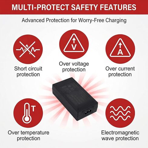 محول طاقة 14 فولت لـ NOCO Jump Starter متوافق مع NOCO GB70 GB150 GB250+ GB251+ GB500 GB500+ Genius Boost فائق الأمان من الليثيوم السريع، شاحن سلك إمداد الطاقة PSU in Kuwait