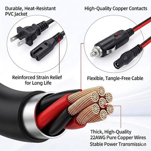 محول طاقة 14 فولت لـ NOCO Jump Starter متوافق مع NOCO GB70 GB150 GB250+ GB251+ GB500 GB500+ Genius Boost فائق الأمان من الليثيوم السريع، شاحن سلك إمداد الطاقة PSU in Kuwait