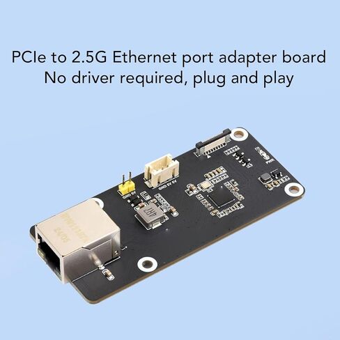 Bewinner PCIe to 2.5G Ethernet Adapter Board | RTL8125 Chip, Plug & Play for RasPi 5 / NAS/Routers, 2500Mbps RJ45 LAN Port with PCIe X1 Gen2 Interface in Kuwait