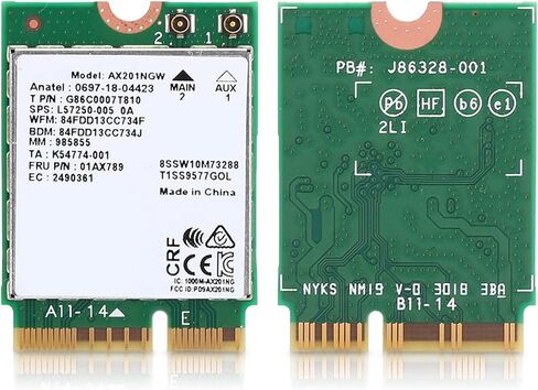 Yunseity WiFi 6 Network Card 2.4Gbps M.2 CNVio2 Interface with Bluetooth 5.0 for MU MIMO for Wins 10 64-bit in Kuwait
