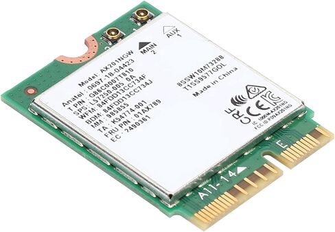 Yunseity WiFi 6 Network Card 2.4Gbps M.2 CNVio2 Interface with Bluetooth 5.0 for MU MIMO for Wins 10 64-bit in Kuwait