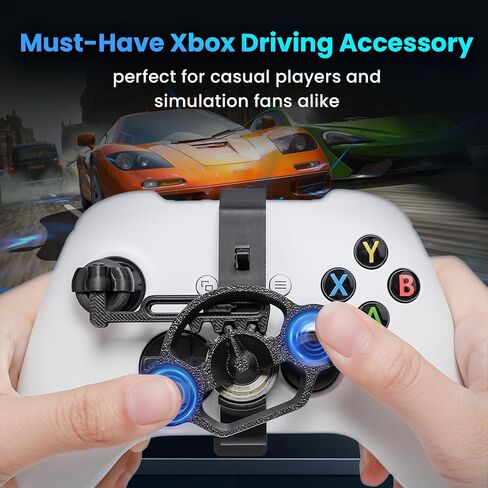 ملحق عجلة القيادة Xhiver Mini لجهاز X-boX ONE X/S للتحكم في ألعاب السباق ملحق ملحق عجلة القيادة لـ X-boX (أسود، عبوتان) in Kuwait
