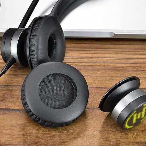 وسائد أذن بديلة من الجلد البروتيني من Levigo متوافقة مع Jabra Biz 2300 USB Duo/Biz 2300 QD/Biz 2300 USB MS، أجزاء إصلاح سماعة الرأس معزولة للضوضاء وسادة الأذن in Kuwait