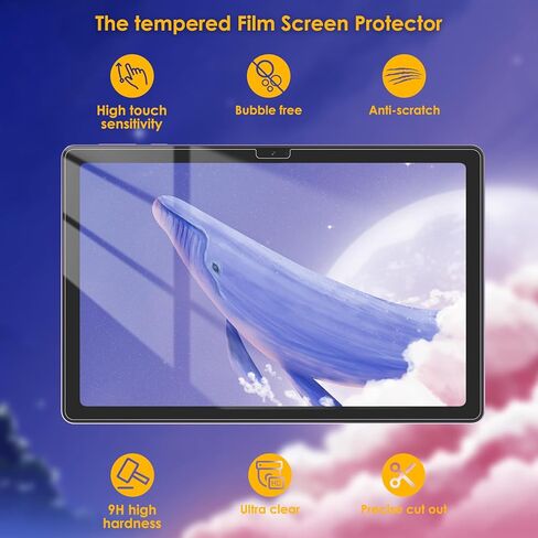 1+1 حزمة واقي شاشة متوافق مع Urao 2024 Android 14 Tablet/Onn 10.1" Tablet Gen4 2024، 1 واقي شاشة بملمس الورق + 1 واقي شاشة مقوى [خالٍ من الفقاعات] in Kuwait