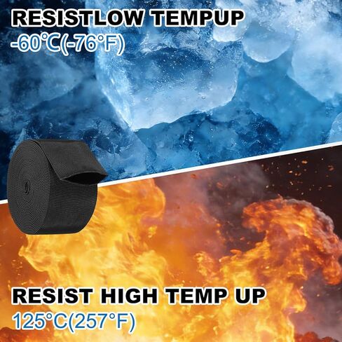 HARFINGTON نايلون غطاء خرطوم واقي 2 بوصة ID 20FT غطاء كابل غمد خرطوم هيدروليكي غلاف لحام سلك Tig Torch هيدروليكي، أسود in Kuwait