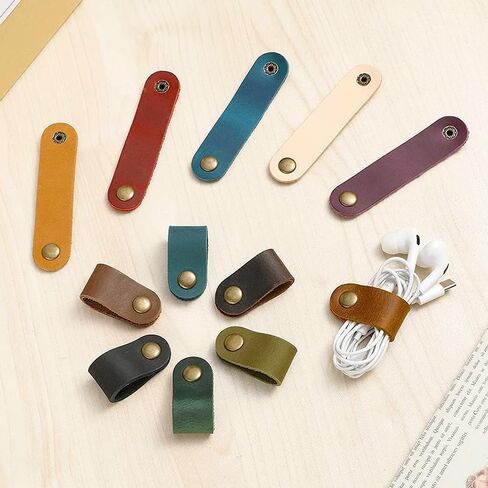 10 Pack Colorful Cable Straps Organizer Cord Keeper for Phone Wires USB Cables Earphones Winder Ties Holder in Kuwait