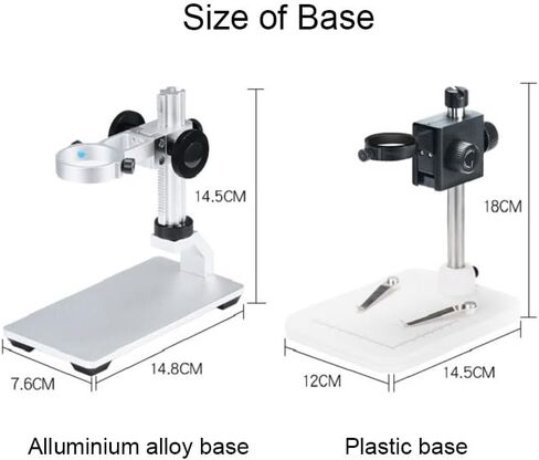 Microscope Kit LED Illumination USB Microscope 1000X Electronic Video Microscope 2.0 MP Or 5.0 MP 4.3 Inch LCD Display Microscope Slides,5.0 MP Plastic Base in Kuwait