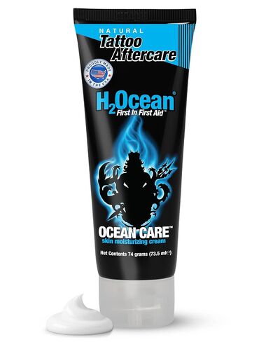 H2Ocean Ocean Care Tattoo Aftercare Water-Based Unscented Lotion for Extreme Tattoo Healing, Skin Soothing Cream & Moisturizer 2.5 oz in Saudi Arabia