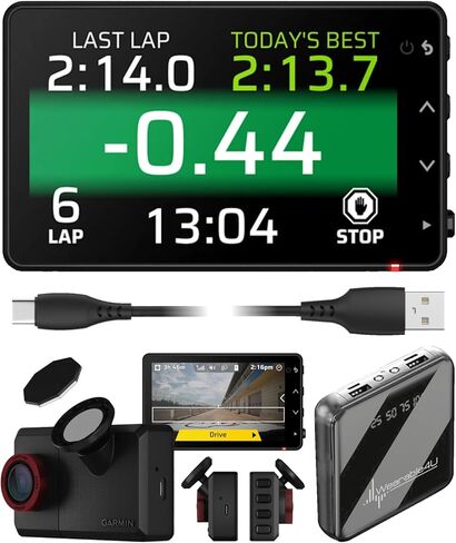 Garmin Catalyst 2 مُحسِّن أداء القيادة في مضمار السباق، والتدريب على المسار الصحيح، وتقنية اللفة المثالية الحقيقية، وبيانات الأداء التفصيلية، ولوحات المتصدرين، ورياضات السيارات مع حزمة Wearable4U PowerBank in Kuwait