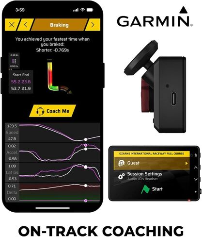Garmin Catalyst 2 مُحسِّن أداء القيادة في مضمار السباق، والتدريب على المسار الصحيح، وتقنية اللفة المثالية الحقيقية، وبيانات الأداء التفصيلية، ولوحات المتصدرين، ورياضات السيارات مع حزمة Wearable4U PowerBank in Kuwait